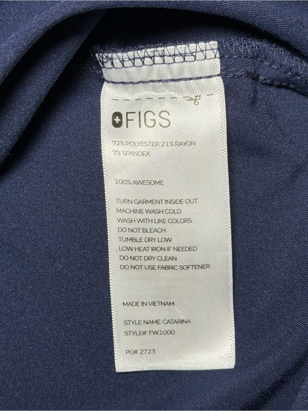 Figs Women's Navy Caterina Scrub Top - Picture 4 of 4